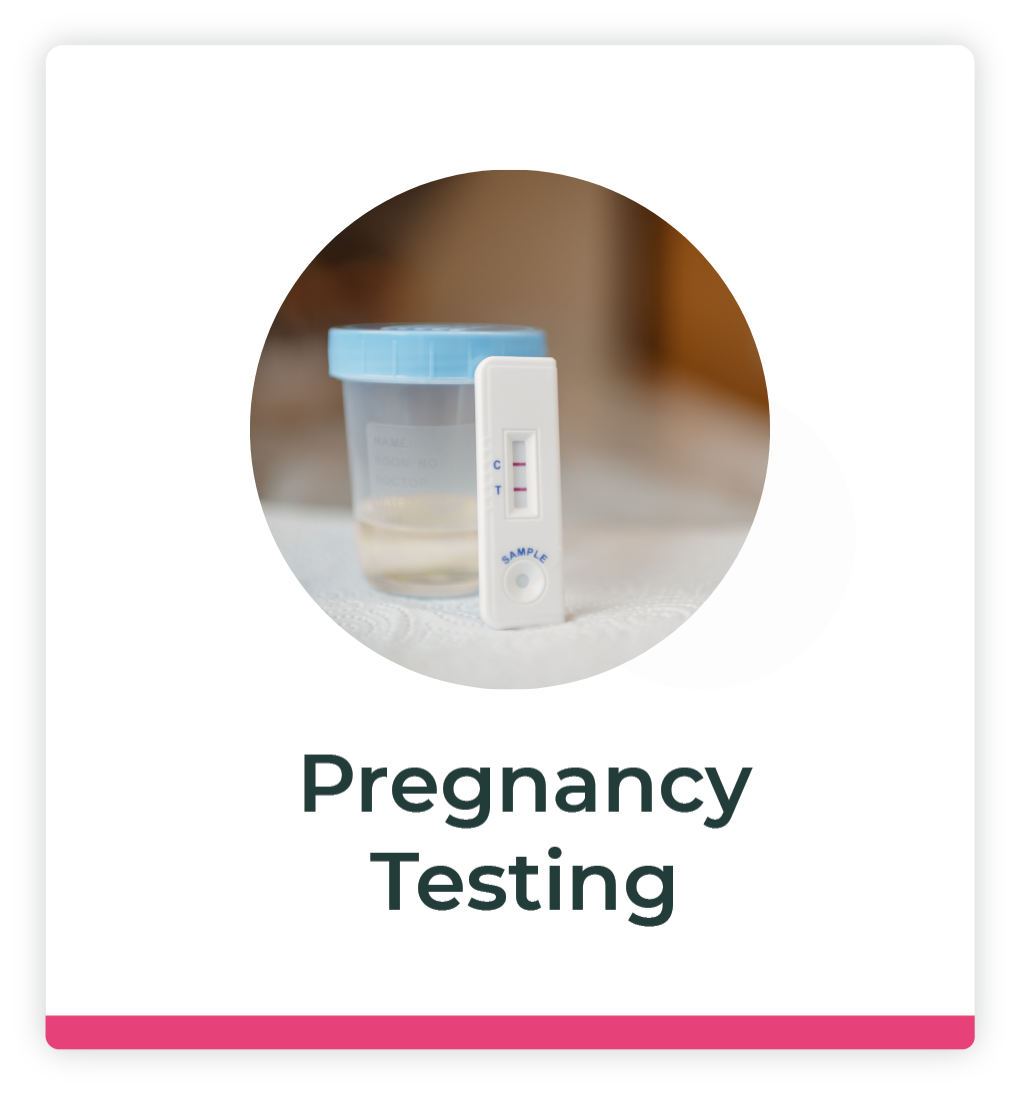 An icon of a free pregnancy test at Life Choice